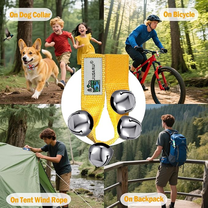 Outdoor Bear Bells for Hiking Safety: Bear Horn to Scare Bears Deterrent Devices for Dogs Biking Fishing Camping Climbing