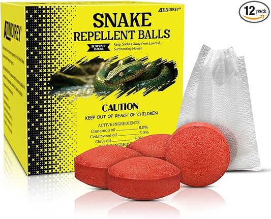 Snake Repellent Balls for Yard - Powerful Outdoor Protection | Pet & Child Safe | Natural Snake Deterrent for Home, Garden, Camping | Targets Copperhead & Rattlesnakes