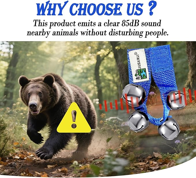 Outdoor Bear Bells for Hiking Safety: Bear Horn to Scare Bears Deterrent Devices for Dogs Biking Fishing Camping Climbing