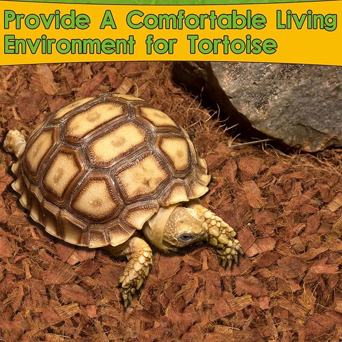 Halatool 10 LB Coconut Chips Substrate for Reptile, 72QT Natural Coconut Husk Coco Cypress Mulch Aquarium Terrarium Bedding for Corn Snake Ball Python Tortoise Frog Gecko Hermit Crab Reptile Tank
