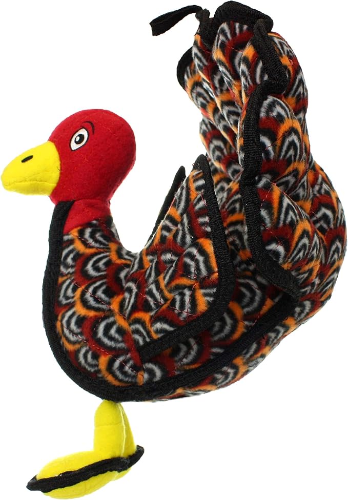 TUFFY® : 2 Pack Turkey Dog Toy: Ultra Durable Plush Toy with Multiple Layers & Reinforced Seams, Washable and Floats, Original Construction