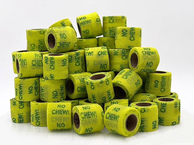 OVIK Health PetFlex No Chew – Flexible Self-Adhering Elastic Bandage for Wound Care – First Aid Wrap for Small Animals Like Dogs, Cats, and Other Pets - 2 inch, 36 Rolls