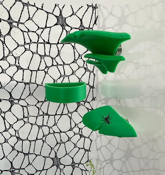 2 Pack Jumping Spider Accessories Mushroom Ledges & 1 Pack Water Bowl with Magnets for Spoods Jumping Spiders Magnetic Ledge Ladder Pet Spider Accessories