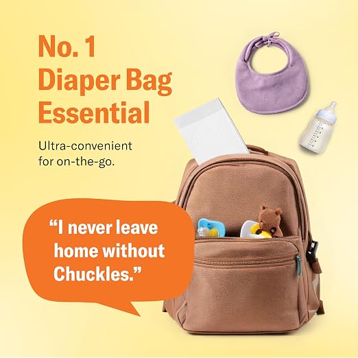 Chuckles® 5-Layer Disposable Changing Pads - 17x24 [50-Pack] Baby Liners | Disposable Diaper Changing Pad, Baby Pee Pads, Hypoallergenic Changing Pads for Travel, Curera Brand Underpads