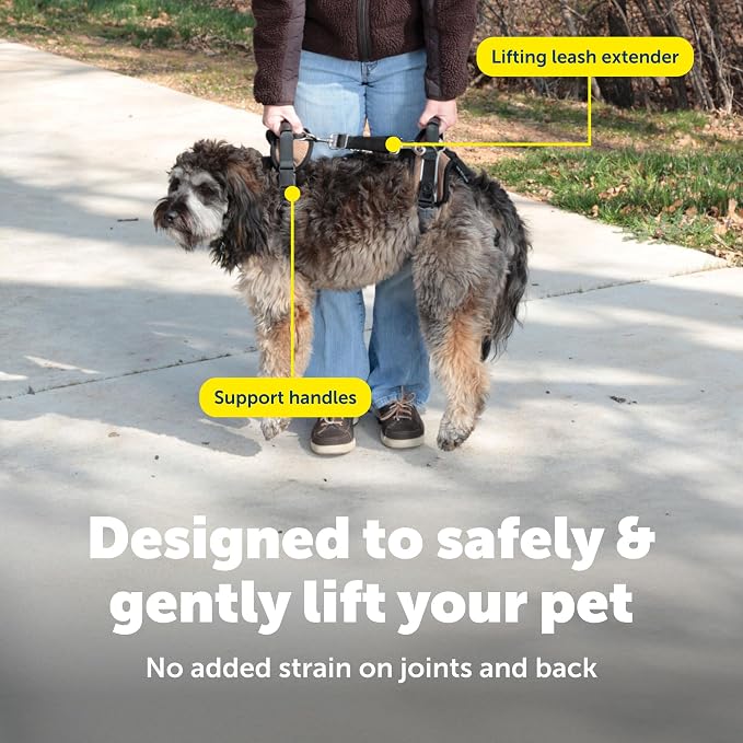 PetSafe CareLift Dog Lift Harness, Full Body, Medium | Lift Sling for Dogs, Full-Body Support for Elderly, Arthritic or Recovering Dogs, Padded Shoulder Strap, Machine Washable