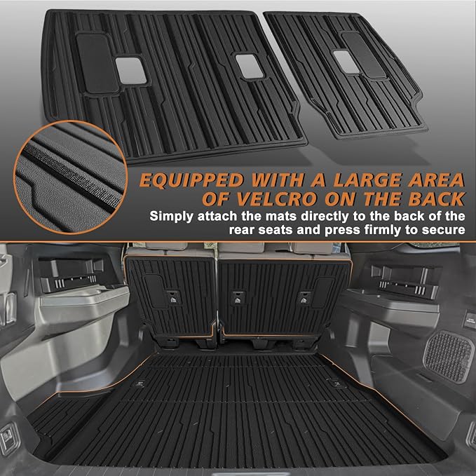 TripleAliners Floor Mats & Trunk Mat & Rear Seatback Cover All Weather TPE Liners Fit for Toyota 2025 2026 4Runner Accessories Custom Fit TPE Heavy-Duty (Only for 5 Seats) - Not for Hybrid Model