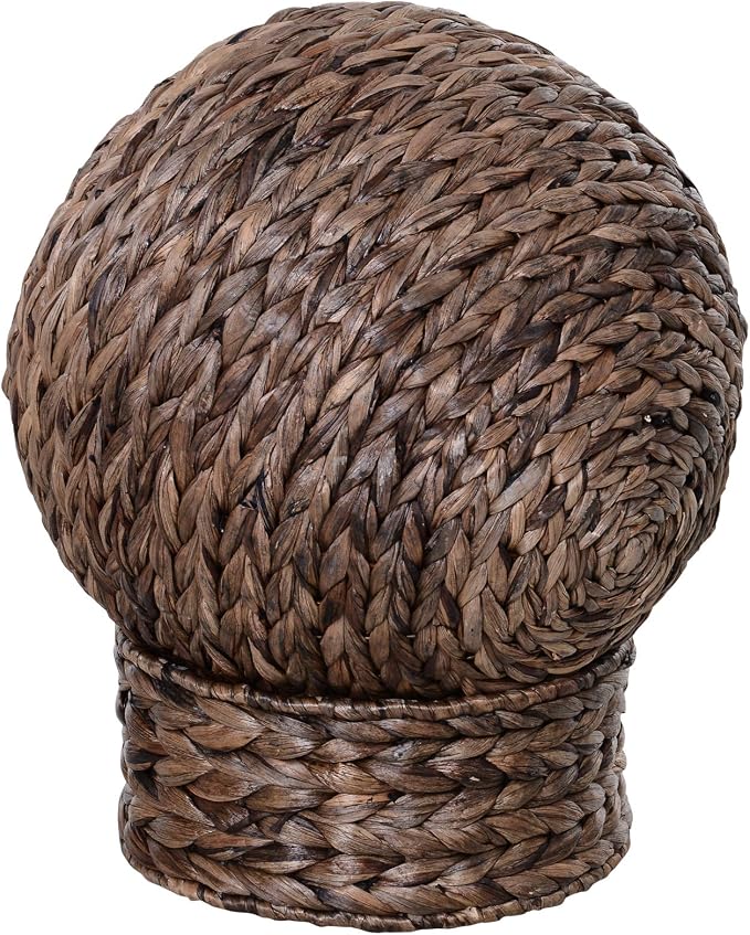 PawHut Handwoven Elevated Cat Bed with Soft Cushion & Egg Chair Shape, Basket Kitty House with Stand, Raised Wicker Cat Bed for Indoor Cats, 23.5" H, Gray | Soft Cushion, Basket Bed Kitty House with Stand, Raised Wicker House