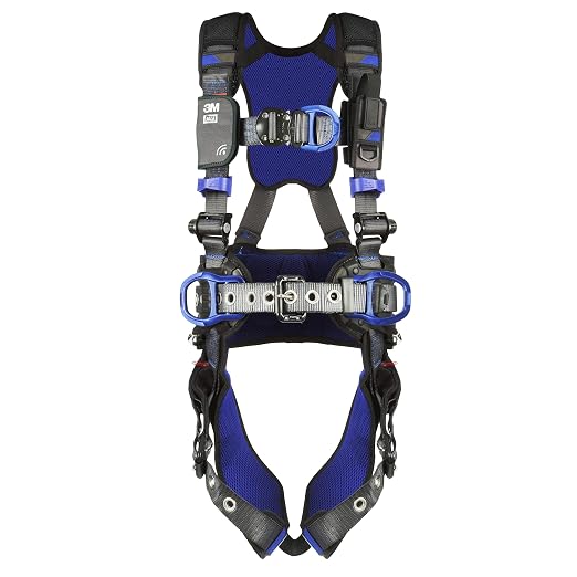 3M 1113179 DBI-SALA ExoFit X300 Comfort Wind Energy Climbing/Positioning Safety Harness, Wind Energy Fall Protection, Aluminum Back and Front D-Ring, Leg Tongue Buckle, Quick-Connect Chest Buckle, 2X