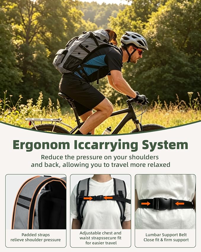 Breathable Dog Hiking Backpack Carrier for Small Dogs, Grey | 4-Layer Protection, Adjustable Dog Backpack with Storage Pockets, Reflective Strips, 3D Ergonomic Support, Under 24 lb