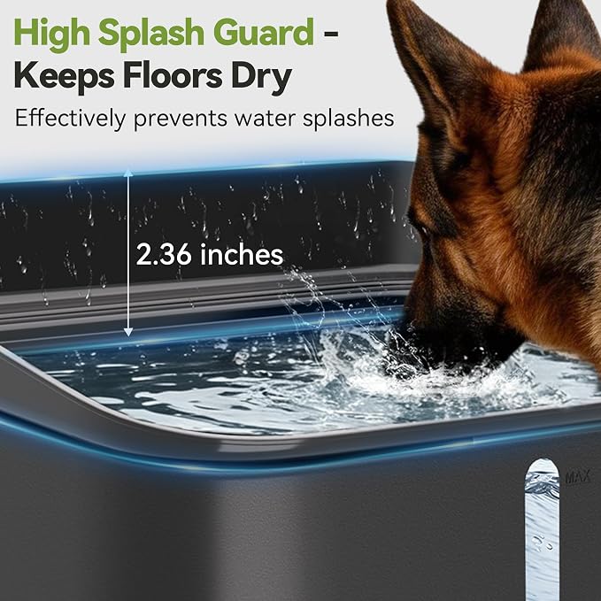 UPSKY 2.9Gal No Spill Dog Water Bowl, 4 Height Adjustable Elevated Bowl | Super Large Capacity, Slow Drinking Feeder, No-Splash, Anti-Slip, Folding Design, Suitable for Senior Dog and Multi-Pet Homes