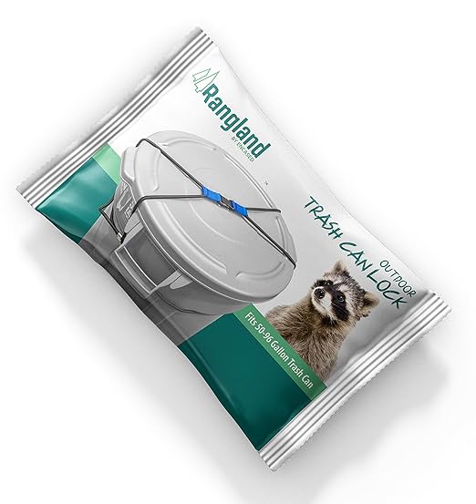 ENCASED Extra Large Trash Can Lock for Animals/Raccoons, Bungee Cord Heavy Duty Extra Large Outdoor Garbage Lid Lock (Fits 50-96 Gallon Trash Can)(Trash Can NOT Included)