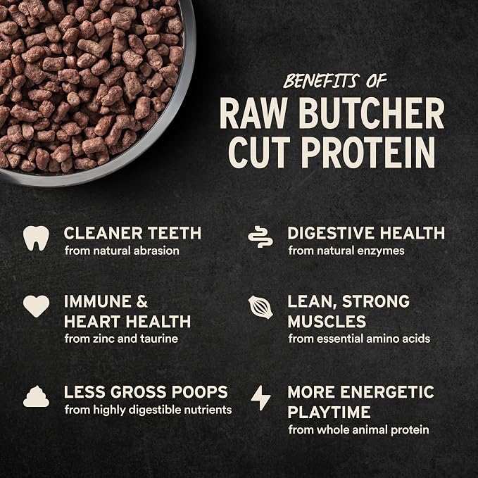 Vital Essentials Freeze Dried Dog Food, Raw Rabbit Crunchy Mini Nibs | Complete Meal or Topper | 96% Rabbit, Organs & Bone | Limited Ingredient, High Protein, Grain Free Dry Dog Food | 14 oz Bag
