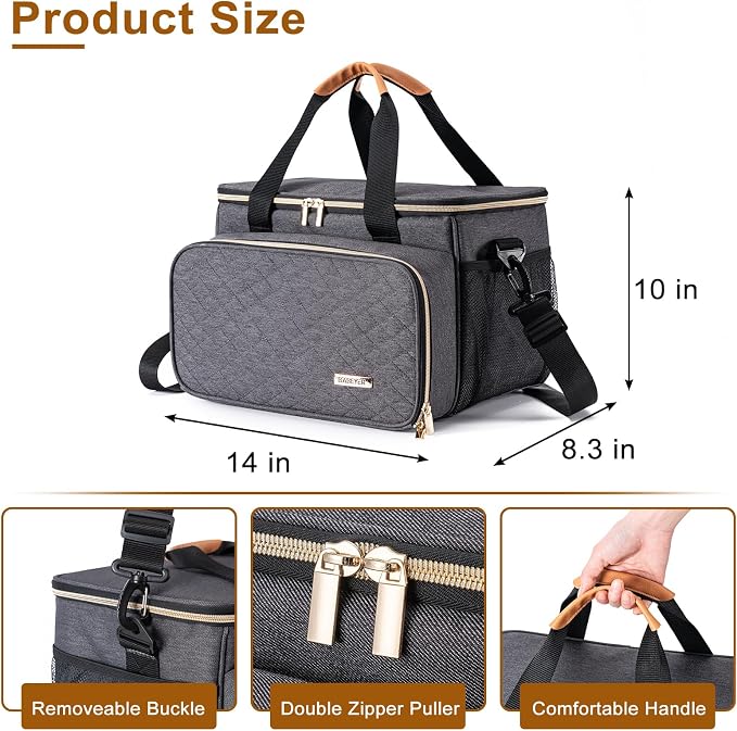 Dog Grooming Vacuum Bag, Pet Grooming Kit Bag Perfect for Dog Hair Vacuum & Grooming Tool Kit Accessories- Grey