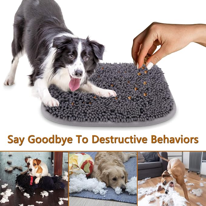 Rundik Snuffle Mat for Dogs, Interactive Puzzle Toys Feeding Games for Pets | 20'' x 28'' Sniff Mat for Boredom Helps Slow Eating and Keep Busy Encourages Natural Foraging Skills Stress Relief