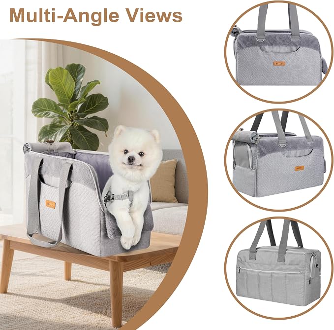 Dog Purse Carrier for Small Dogs Cats Rabbits Up to 12lbs, Lightweight Pet Sling Carriers with Large Pockets, Portable Puppy Soft Sided Tote Bag Carrier for Vet,Hiking,Travel