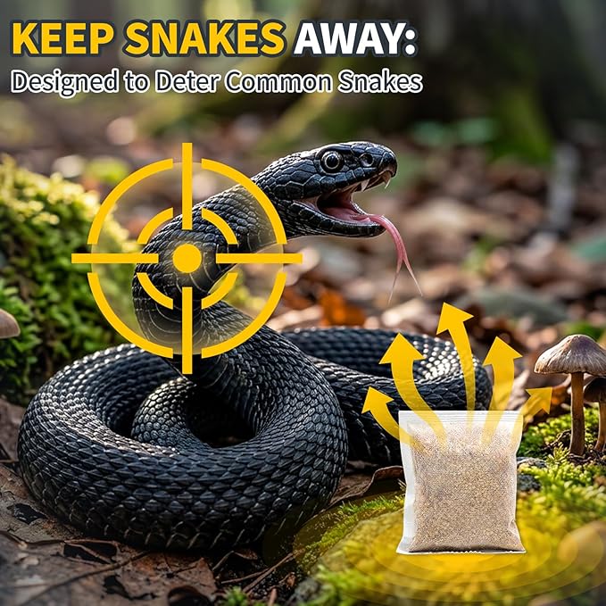 Snake Repellent Pouches, 10 Pack, Plant-Based Natural Indoor & Outdoor Protection for Home, Yard, Garage & Camping, Pet & Kid Friendly, All-Weather, Easy to Use