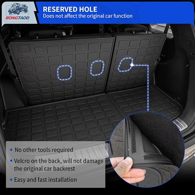 Rongtaod Floor Mats Compatible with 2020-2025 Hyundai Palisade Floor Liner Trunk Mat Cargo Mat Cargo Liner Back Seat Cover Protector 2024 Palisade Accessories (Trunk Mat with Backrest Mat+Floor Mats)