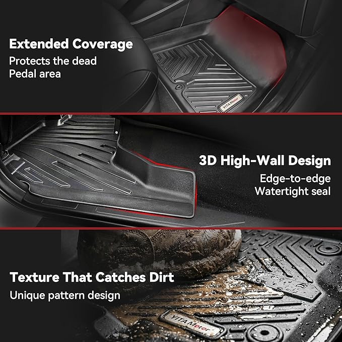 YITAMOTOR Floor Mats & Cargo Liner for Mazda CX-30 2026 2025 2024 2023 2022 2021 2020 Includes 2 Rows and Trunk Mat Set, Cutsom Fit All-Weather Automotive Floor Mat Set Liners, Black