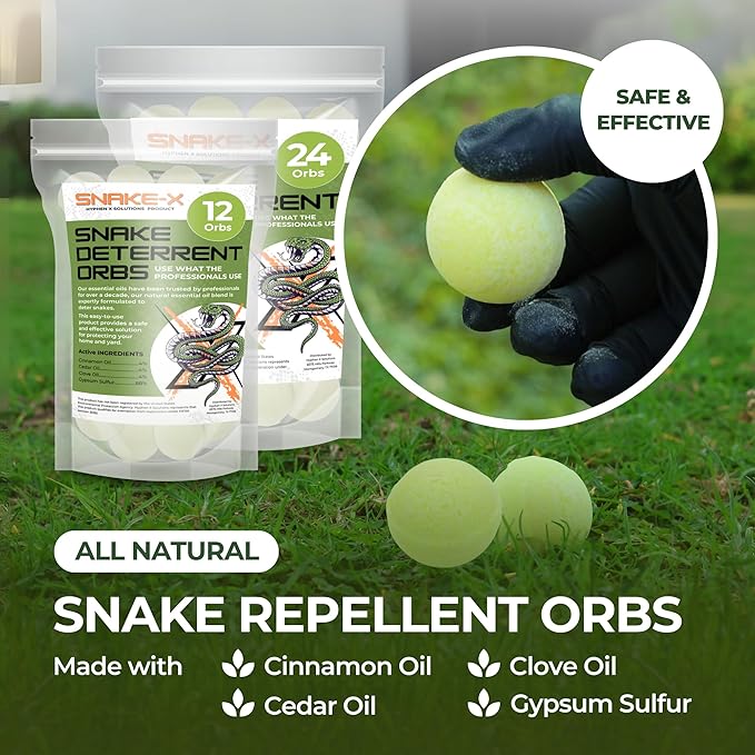 12-Pack Snake Orbs for Outdoor Use - Made with Natural Plant-Based Ingredients