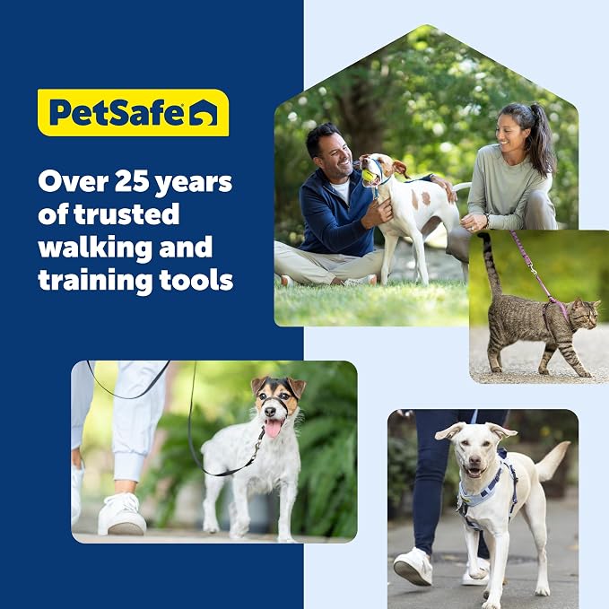 PetSafe Easy Walk Comfort No Pull Dog Harness, Blue, Medium | Stops Pulling on First Use with Front Martingale Loop, Full-Body Padding, 5-Point Adjustable Fit