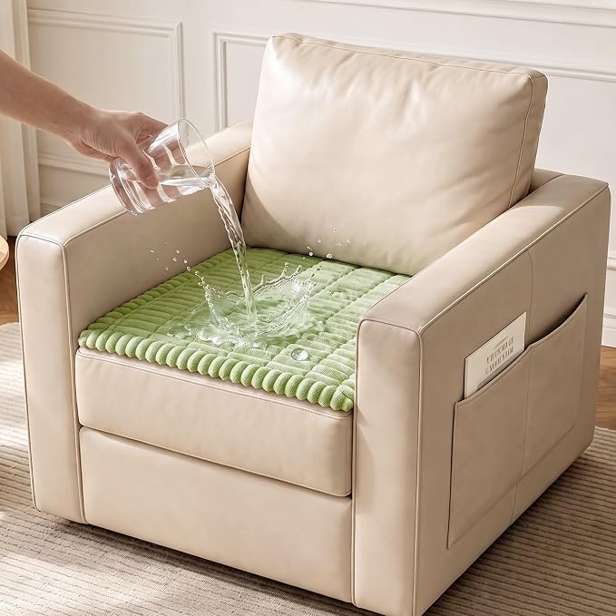 FUANGUI Waterproof Armrest Couch Cover for Dogs,27.6" x 27.15", Grass Green | Non-Slip Washable Fuzzy Soft Cat Sofa Slipcover for 2-3 Cushion Couch Sofa Pet Friendly, Grass Green, 27.6" x 59.1", 1 pcs