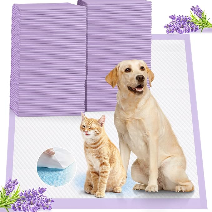 iweepet 36"x36" 4XL Lavender Scented Disposable Dog Pee Pads, 45 Count | Extra Large Puppy Training Pads with 6-Layer Super Absorbent Protection, Leakproof Puppy Pads for Large Dogs & Senior Pets