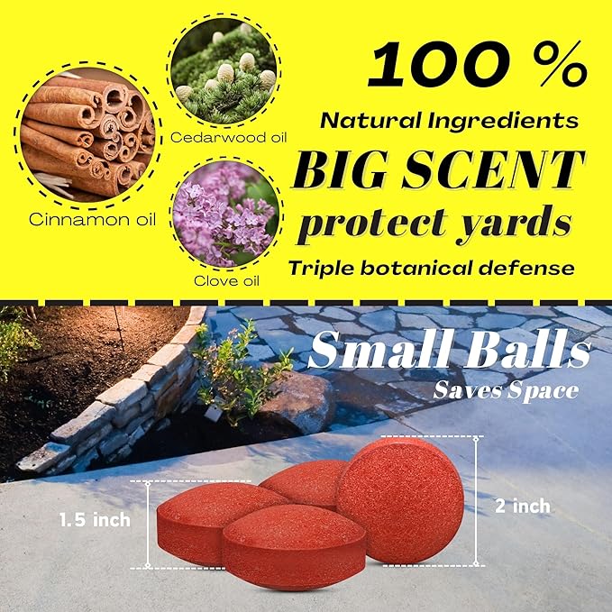Snake Repellent for Yard Powerful,Snake Away, Keep Snakes Away for Outdoors Pet Safe,Copperhead Rattlesnake Repellent (18, Yellow)