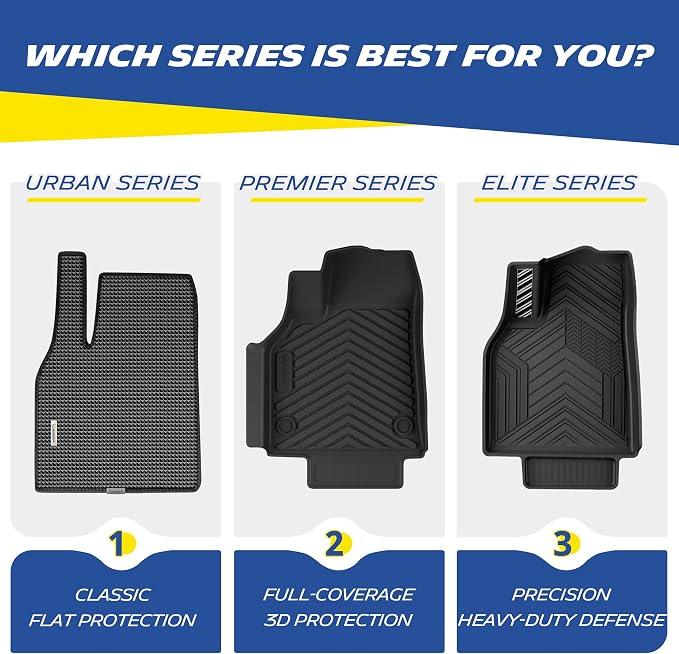 Michelin Vehicle Mats, Premier Series All-Weather TPE Custom Fit Liner for Toyota RAV4 Hybrid 2026-2027 Floor Mats (3 Piece)