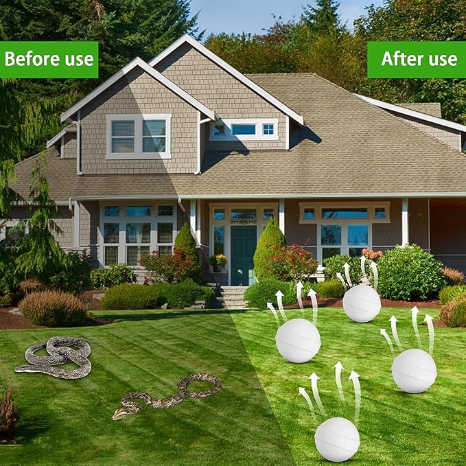 36 Pack Snake Repellent for Yard Powerful, Keep Snake Away Repellent for Outdoor Garden Indoor Lawn, Moth Balls for Snake Rattlesnake Repellent, Pet Safe