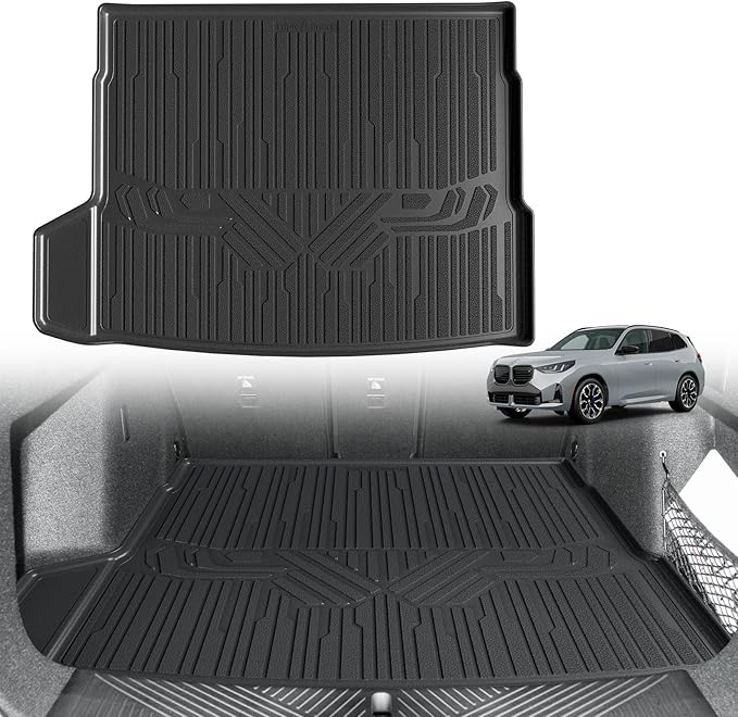 TripleAliners Trunk Mat All Weather Compatible with 2025 2026 BMW X3 Accessories Custom Fit Protection Trunk Floor Liner Cargo Mat TPE Anti-Slip Odorless Cargo Liner