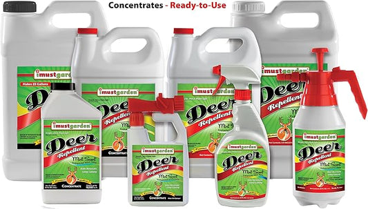 I Must Garden Deer Repellent: Mint Scent Deer Spray for Gardens & Plants – Natural Ingredients – 1 Gallon Ready to Use Refill