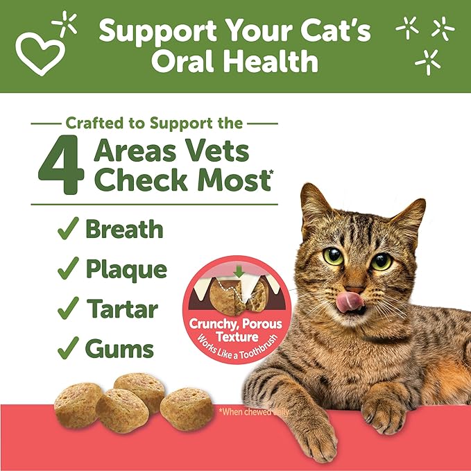 Wellness WHIMZEES Cat Dental Treats, Freshens Breath, Chicken and Salmon Flavor, 4.5 oz Bag