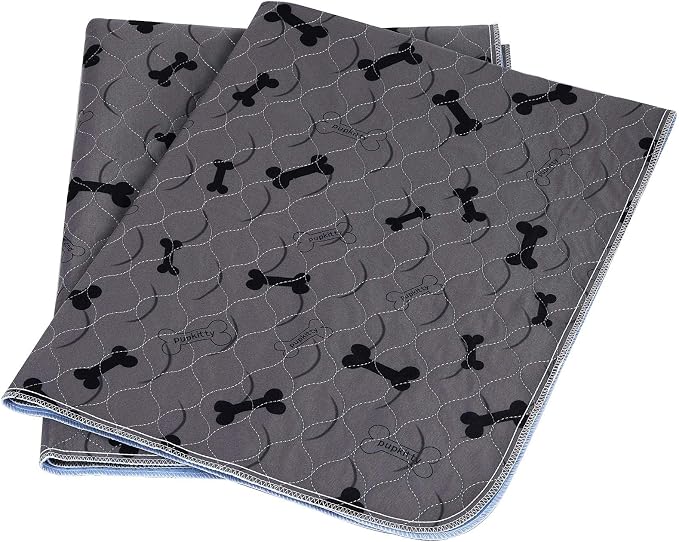Washable Dog Pee Pads with Free Grooming Gloves,Non Slip Dog Mats with Great Urine Absorption,Reusable Puppy Pee Pads for Whelping,Potty,Training,Playpen