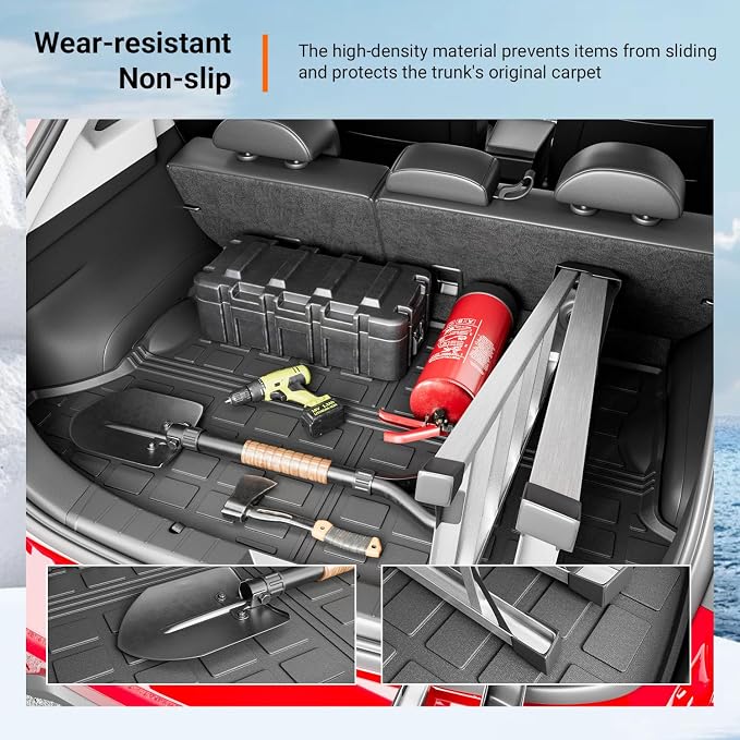 powoq Non-Hybrid Trunk Mat Compatible with 2018-2023 Subaru Crosstrek/XV Cargo Mat Impreza Hatchback Cargo Liner Replacement for 2018-2023 Subaru Crosstrek Accessories (Rear Trunk Mat)