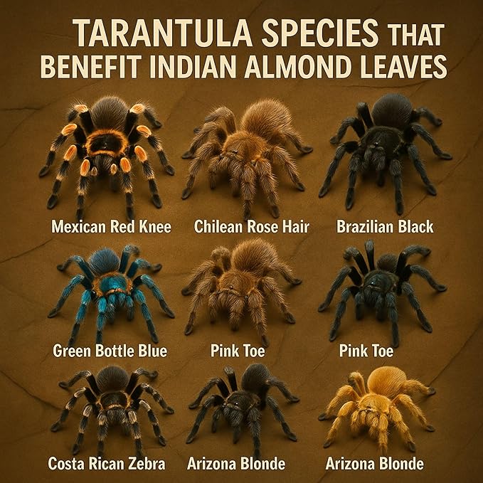 Leaf Litter for Isopods Vivarium Indian Almond Leaves , Tarantulas, Spiders, Crickets Millipedes & Reptiles – 80pcs Natural 4" Dried Catappa Leaves for Bioactive Terrariums,Aquariums & Habitat
