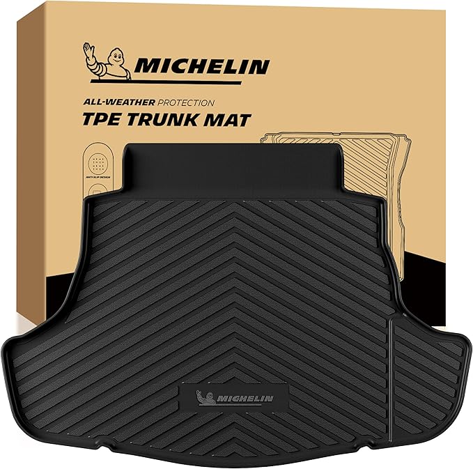 Michelin Floor Mats, Premier Series All-Weather TPE Custom Fit Liner for Toyota Camry 2025-2026 Trunk Mat (1 Piece)