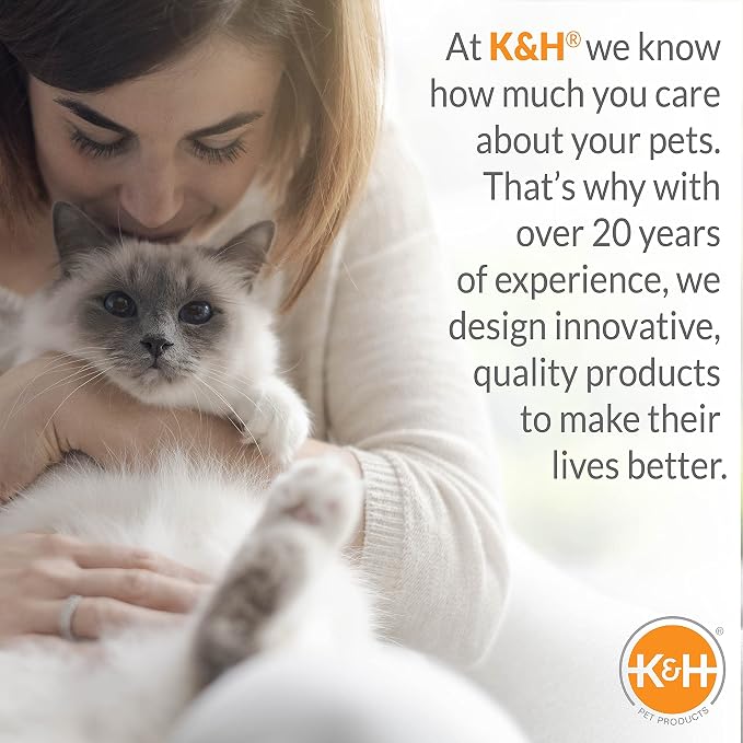 K&H Pet Products Thermo-Pet Cave Heated Cat Bed for Large Cats, Indoor Heated Warming Bed for Dog & Cat, Covered Cave Pet_Tent, Collapsible,Machine Washable,Safety Listed-17X15X13in Navy (Pack of 4)