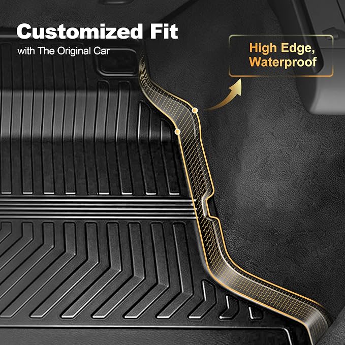 Trunk Mat Fit for 2022-2026 Honda Civic Hatchback Sport/EX-L/LX - AOMSAZTO Cargo Liner TPE Trunk Liner Cargo Mat Replacement for 11th Gen Honda Civic Accessories Black (Not for Hybrid/Sport Touring)