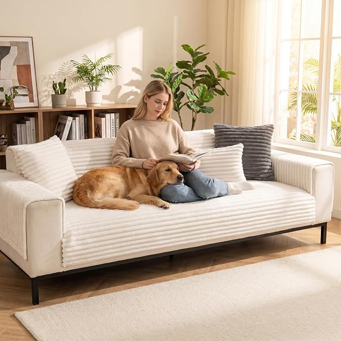 FUANGUI Waterproof Armrest Couch Cover for Dogs, Washable Backrest Cover | Soft Recliner Chair Protector, Cat Dog Armchair Armrest Cover Non-Slip Couch Covers Sofa Pet Friendly