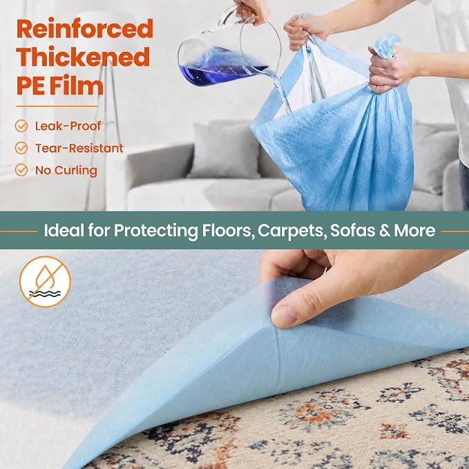 Gimars XXXL 31X47” 40 Count 1200ML Super Absorbent Thicken 6-Layer Ultra Large Dog Pee Pads — Leak-Proof Odor-Control Quick-Dry Training Pads for Large Senior Dogs, Puppies, Cats & Pets