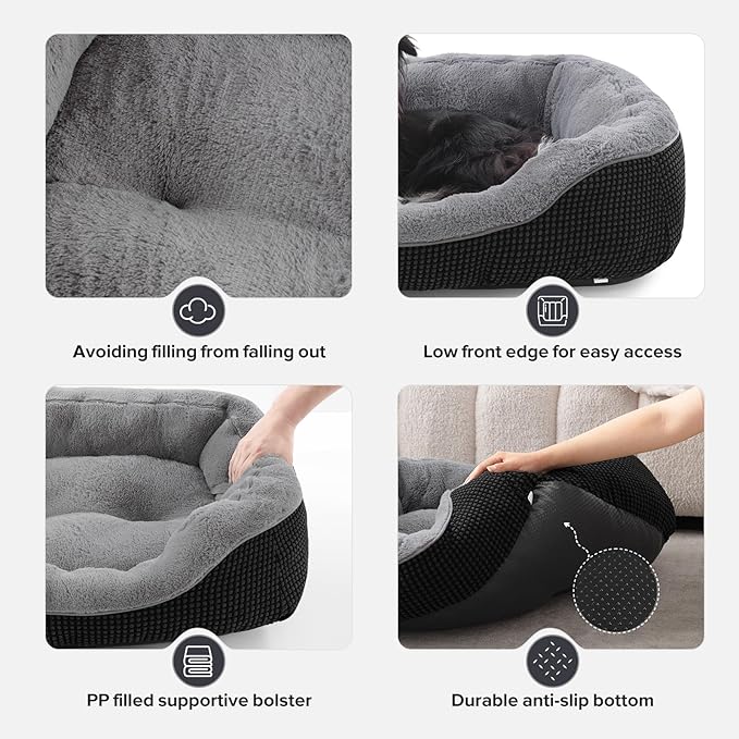 XL Dog Beds Large Sized Dog, Washable Orthopedic Warming Soft Sleeping Durable with Anti-Slip Bottom