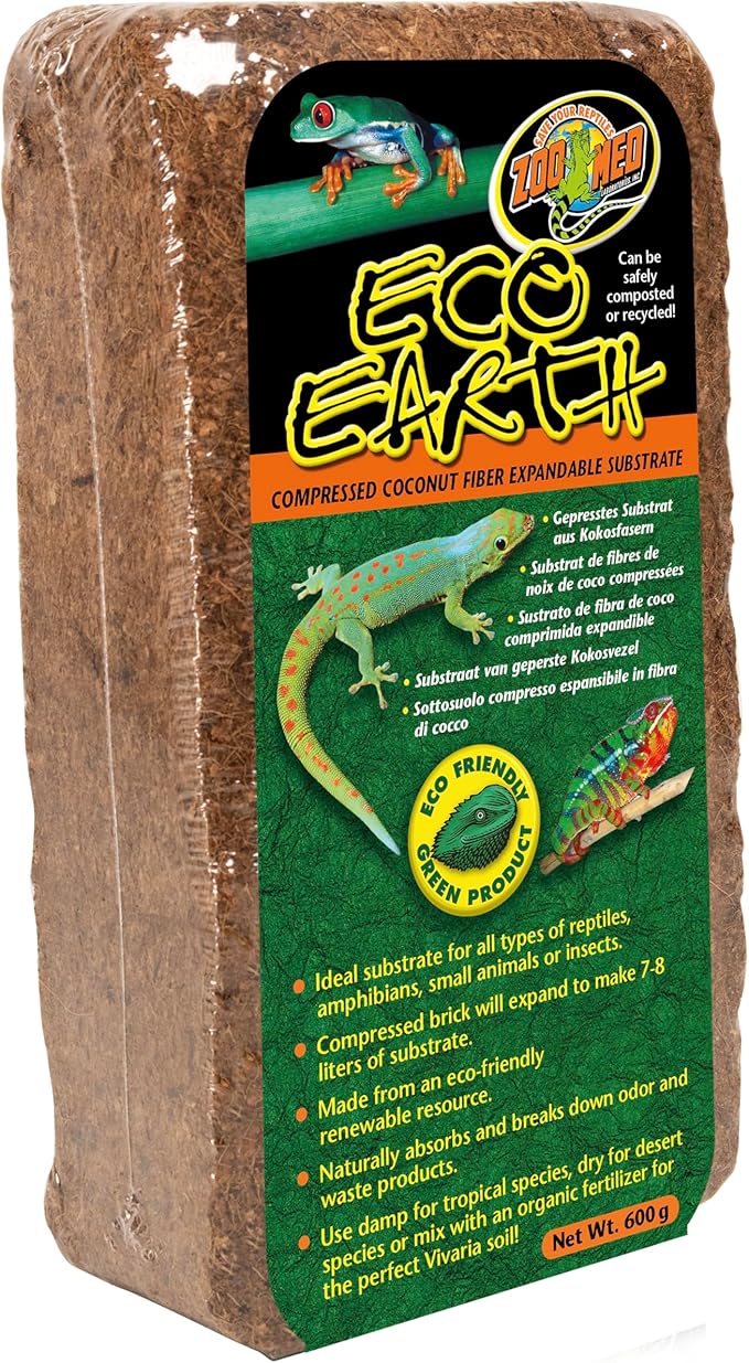 Eco Earth Compressed Coconut Fiber Substrate Single Brick, 2 Pack