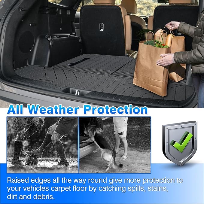 Sorento Cargo Liner - Trunk Mat for Kia Sorento 2021-2025 2026, All Weather Cargo Mat for Sorento Accessories, Heavy Duty Car Mats, Car Accessories
