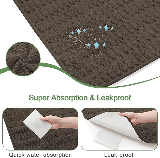 Washable Pee Pads for Dogs Puppy Pad, Coffee 34”x36” 2 Pack | High Absorbent Dog Pee Pad Leak Proof Cat Rugs, Reusable Non Slip Pet Mat, Wee Wee Pads for Training, Crate and Floor