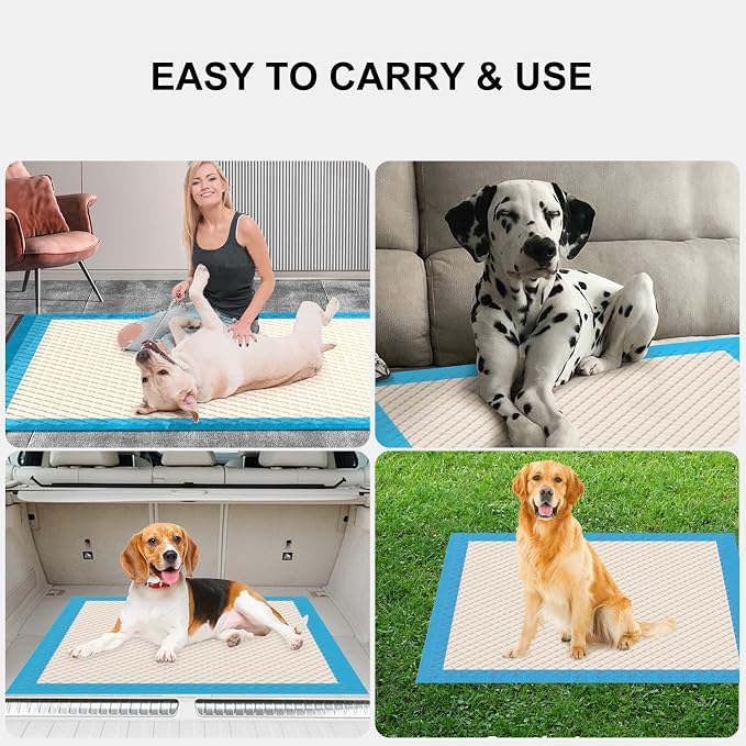 Gardner Pet Ultra Absorbent Thicker Dog Pee Pads Extra Large XL 28"x34" Leak-Proof Odor-Control Blue Puppy Training Pads Full Edge-Wrapping Pad for Dogs, Puppies, Doggie, Cats, Rabbits - 50 Ct
