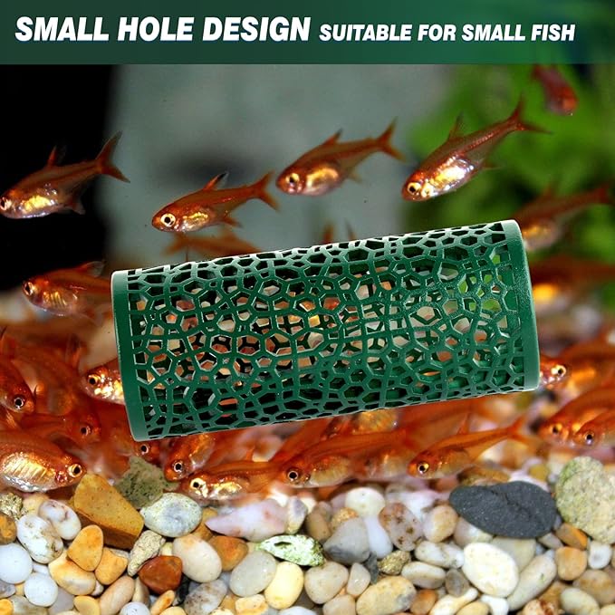 Abizoo Betta Fish Tunnel Hideout and Hammock Bed for Fish Aquarium Decoration, African Dwarf Frog Tank Accessories Hollow Design Habitat Cave for Betta Shrimp Guppies Neon Tetras Zebra Danios Snails