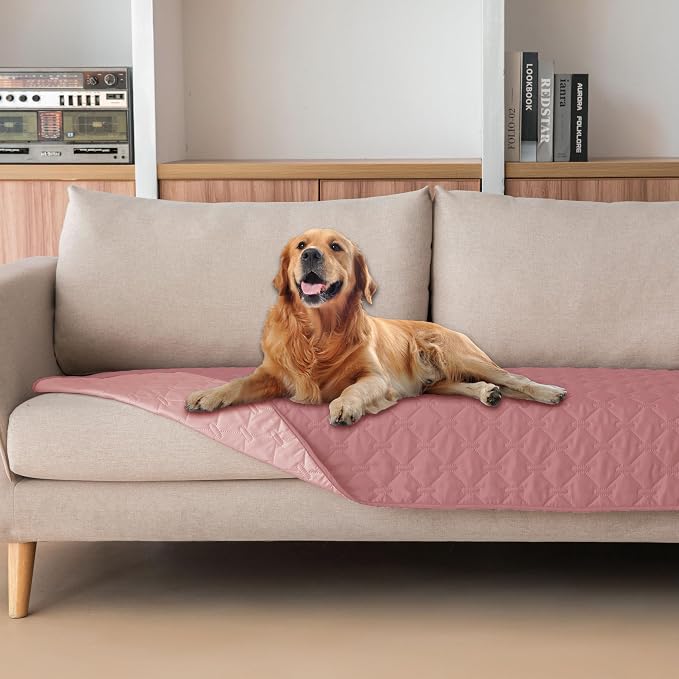 gogobunny Waterproof Blanket, Couch Covers for Dogs, Reversible Protector | 3X Stronger Leakproof, Scratch Proof Durable Furniture Protection, Stain Resistant, Washable, 30x70 Inch Dark/Light Pink