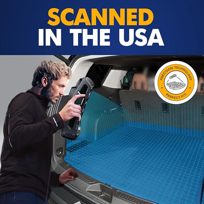 Premium Cargo Liner for GMC Acadia Denali SLE SLT AT4 2017-2023 - 100% Protection - Custom Fit Car Trunk Mat - All-Season Black Cargo Mat - 3D Shaped Laser Measured Trunk Liners for GMC Acadia