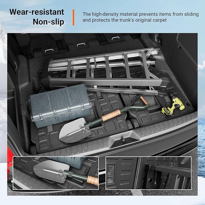 powoq Backrest Mat Compatible with 2021-2026 Toyota Sienna 3rd Row Back Seat Protector TPE Cargo Liner Cargo Mat Replacement for 2021 2022 2023 2024 2025 2026 Toyota Sienna Accessories(Backrest Mat)