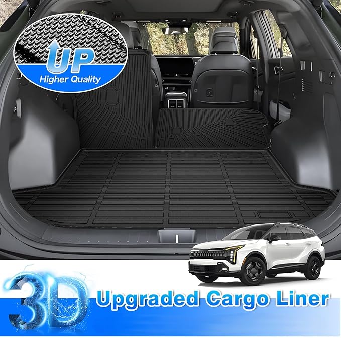 CARTIST Trunk Mat for Kia Sportage 2023-2025 | 2026 (Only LX & SX), (NOT for PHEV), All Weather Cargo Liner Heavy Duty Car Mats, Car Accessories for Sportage